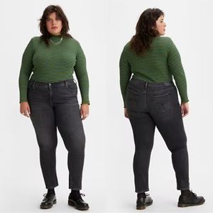 Levi’s 311 Shaping Skinny Mid Rise Jeans in Bloom Black Women’s Size 18W SHORT